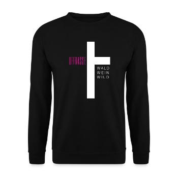 Johannis kreuz - Unisex Pullover - Schwarz - Vorne - Alina (178cm) & Michal (187cm)