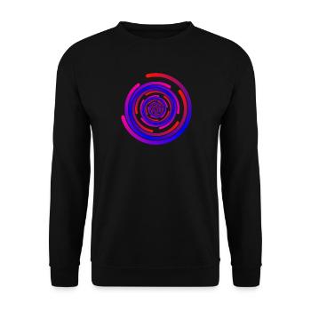 crazy circles - Unisex Sweatshirt - black - Front - Alina (178cm) & Michal (187cm)