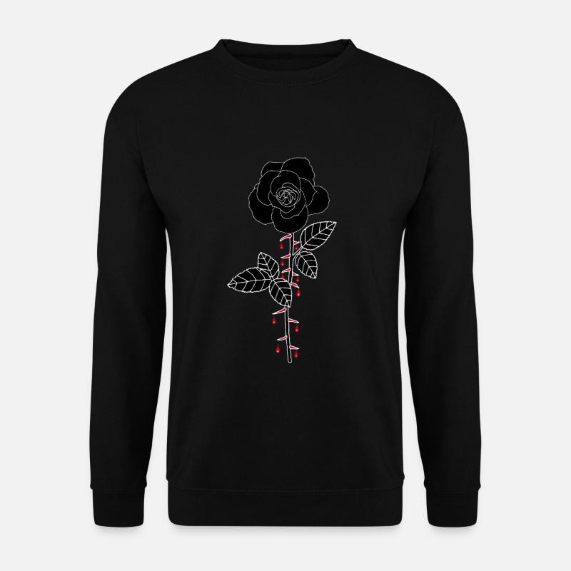 Blutige Rose - Unisex Pullover - Schwarz
