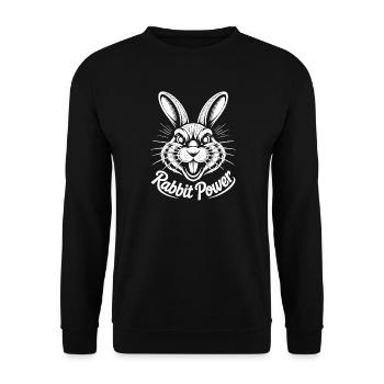 Conception de lapin énergique - Sweat-shirt Unisexe - noir - Devant - Alina (178cm) & Michal (187cm)