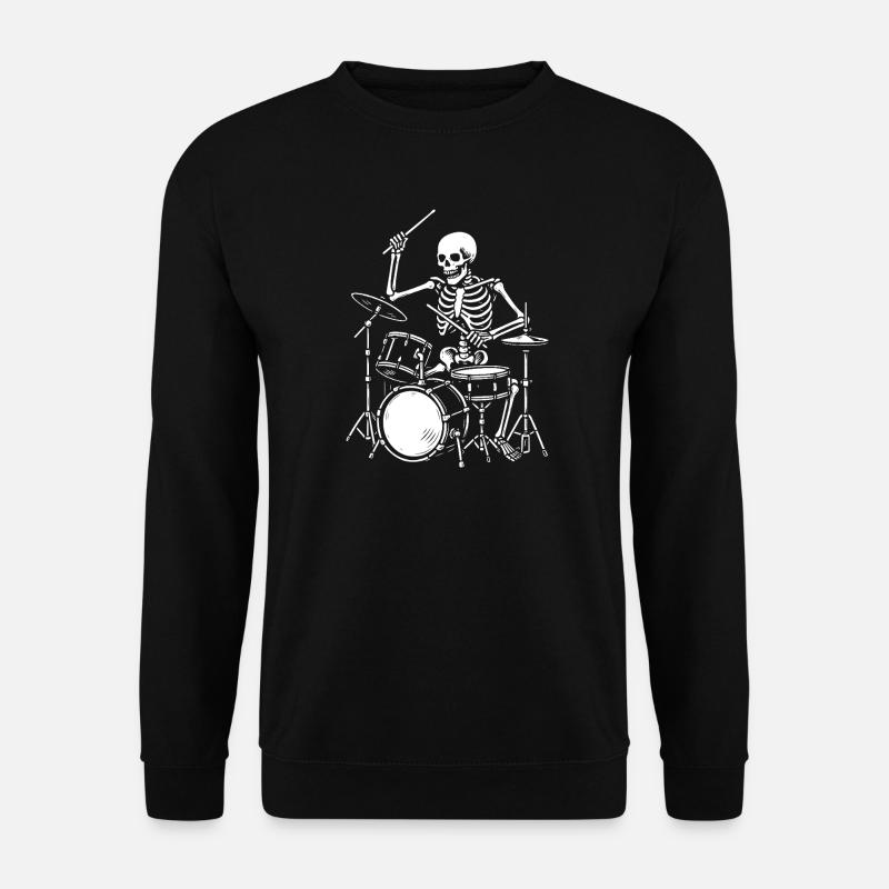 Squelette jouant de la batterie - Sweat-shirt Unisexe - noir