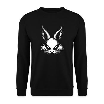 bad rabbit knows :) - Unisex Sweatshirt - black - Front - Alina (178cm) & Michal (187cm)