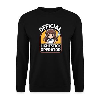 K-Pop Fan Lightstick Korea - Unisex Sweatshirt - black - Front - Alina (178cm) & Michal (187cm)