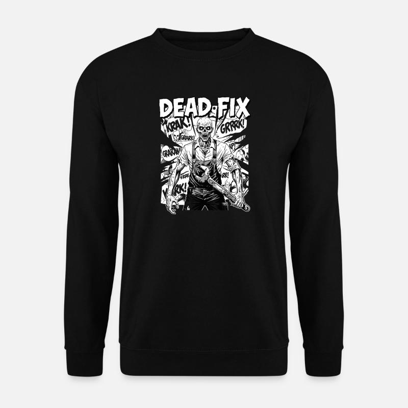 Zombie Mechaniker Kettensägenheld - Unisex Pullover - Schwarz