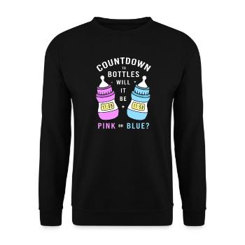 Sexe Révélation Nouvel An - Sweat-shirt Unisexe - noir - Devant - Alina (178cm) & Michal (187cm)