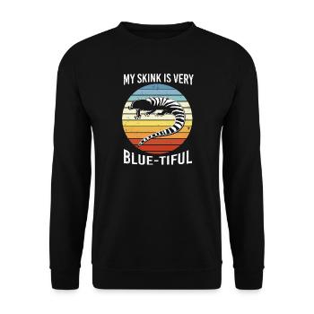 Lizard Blue Tongue - Unisex Sweatshirt - black - Front - Alina (178cm) & Michal (187cm)