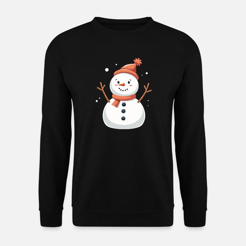 Snowman Cozy Winter Whimsy - Unisex Sweatshirt - black
