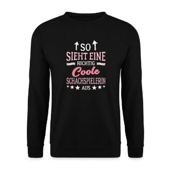 Voilà à quoi ressemble un joueur d’échecs vraiment cool - Sweat-shirt Unisexe - noir - Devant - Alina (178cm) & Michal (187cm)