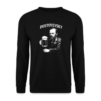 Literary Bar Mug Portrait - Unisex Sweatshirt - black - Front - Alina (178cm) & Michal (187cm)