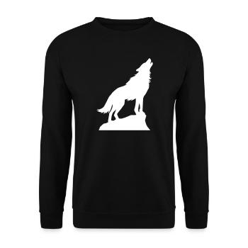 Wolf Animal Icon - Unisex Sweatshirt - black - Front - Alina (178cm) & Michal (187cm)