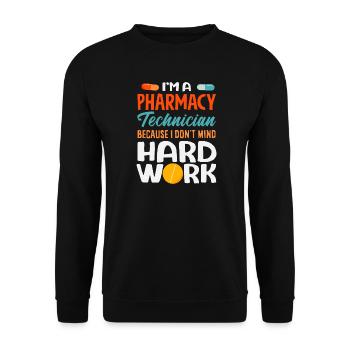 Pharmacien Technicien Pharmaceutique - Sweat-shirt Unisexe - noir - Devant - Alina (178cm) & Michal (187cm)