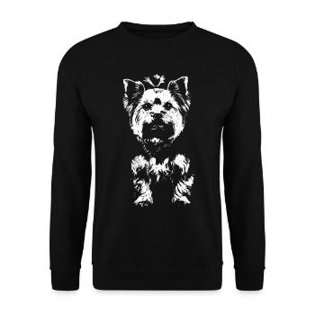 Yorkshire Terrier original - amoureux du Yorkie - Sweat-shirt Unisexe - noir - Devant - Alina (178cm) & Michal (187cm)