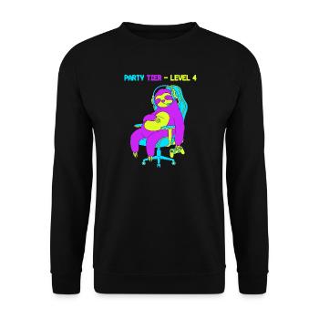 Party Tier Level 4 - Unisex Sweatshirt - black - Front - Alina (178cm) & Michal (187cm)