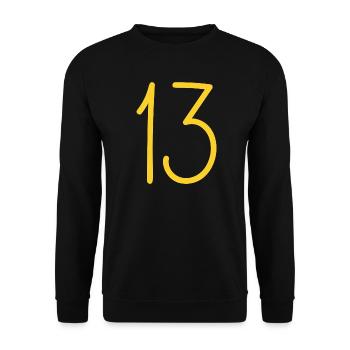 13 - Unisex Sweatshirt - black - Front - Alina (178cm) & Michal (187cm)