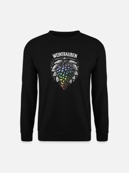 Grapes Rainbow Motif - Unisex Sweatshirt - black