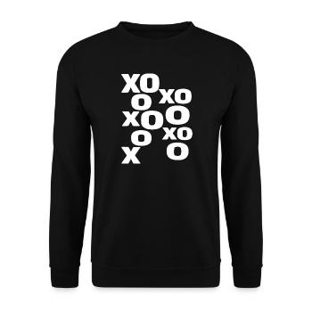 XOXO Love Typography Cute Valentine Design - Unisex Sweatshirt - black - Front - Alina (178cm) & Michal (187cm)