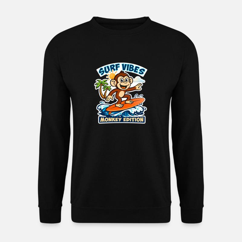 Surf vibes - monkey edition. - Unisex Sweatshirt - black