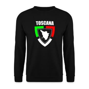 Souvenir toscane en t-shirt tricolore d’Italie - Sweat-shirt Unisexe - noir - Devant - Alina (178cm) & Michal (187cm)