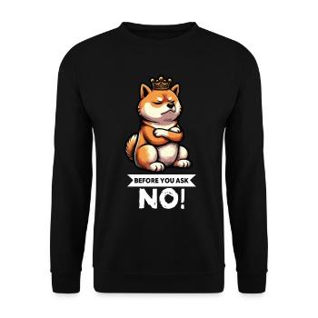 Before You Ask Shiba Inu Shiba Owner Shiba Inus - Unisex Sweatshirt - black - Front - Alina (178cm) & Michal (187cm)