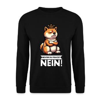 Before You Ask Shiba Inu Shiba Owner Shiba Inus - Unisex Sweatshirt - black - Front - Alina (178cm) & Michal (187cm)