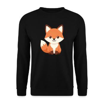 Fuchs - Unisex Pullover - Schwarz - Vorne - Alina (178cm) & Michal (187cm)