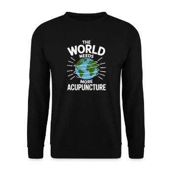Acupuncture Chinese Medicine Health - Unisex Sweatshirt - black - Front - Alina (178cm) & Michal (187cm)