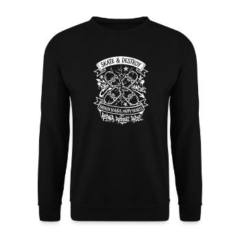 Skate and Destroy - Unisex Pullover - Schwarz - Vorne - Alina (178cm) & Michal (187cm)