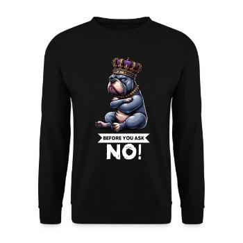 Avant que vous ne demandiez American Bully Bully Pit Bullys - Sweat-shirt Unisexe - noir - Devant - Alina (178cm) & Michal (187cm)