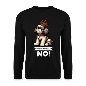 Before You Ask Shih tzu Shih tzus Shih tzu halter - Unisex Sweatshirt - black - Front - Alina (178cm) & Michal (187cm)