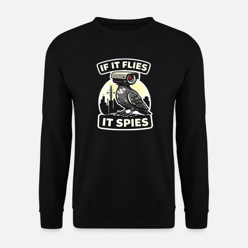Raven with Camera Spy Design - Unisex Sweatshirt - black