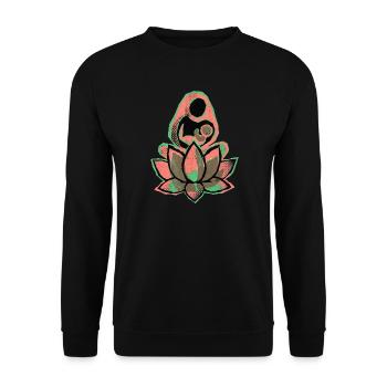 Yoga mère-enfant - Sweat-shirt Unisexe - noir - Devant - Alina (178cm) & Michal (187cm)