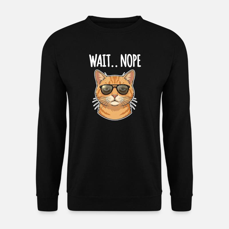 Cat No - Unisex Sweatshirt - black