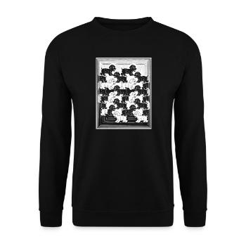 Chiots teckels en motif monochrome - Sweat-shirt Unisexe - noir - Devant - Alina (178cm) & Michal (187cm)