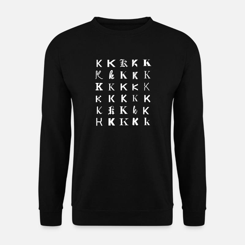K Monogram Mosaic - Unisex Sweatshirt - black
