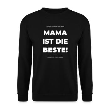 Maman est la meilleure – merci pour tout ! - Sweat-shirt Unisexe - noir - Devant - Alina (178cm) & Michal (187cm)