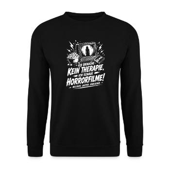 Real Life ist keine gute Grafik - Unisex Pullover - Schwarz - Vorne - Alina (178cm) & Michal (187cm)
