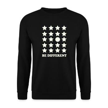 Cercle de la grille stellaire Be Different - Sweat-shirt Unisexe - noir - Devant - Alina (178cm) & Michal (187cm)