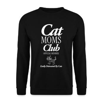 Cat Moms Club - Unisex Sweatshirt - black - Front - Alina (178cm) & Michal (187cm)