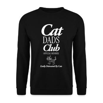 Cat Dad's Club - Unisex Sweatshirt - black - Front - Alina (178cm) & Michal (187cm)