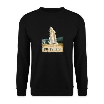 Old Faithful @ Yellowstone – So zuverlässig wie eh und je - Unisex Pullover - Schwarz - Vorne - Alina (178cm) & Michal (187cm)