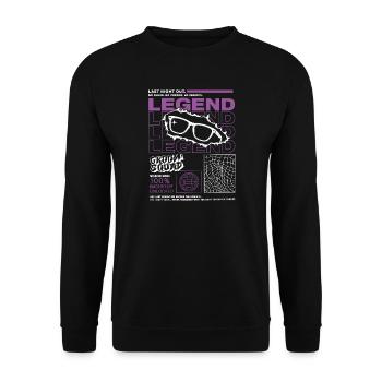 Legend Last Night Out Bachelor Party - Unisex Sweatshirt - black - Front - Alina (178cm) & Michal (187cm)