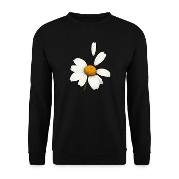 Marguerite avec un design de pétales volants - Sweat-shirt Unisexe - noir - Devant - Alina (178cm) & Michal (187cm)