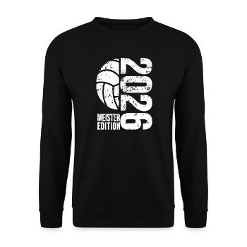 Sweat à capuche Maître Volleyball 2026, blanc, maillot de bain - Sweat-shirt Unisexe - noir - Devant - Alina (178cm) & Michal (187cm)