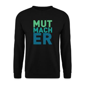 Mutmacher - Unisex Pullover - Schwarz - Vorne - Alina (178cm) & Michal (187cm)