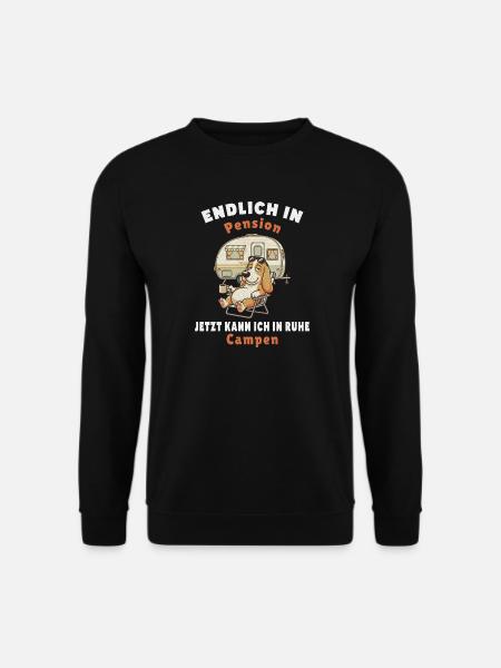 Endlich in Pension Jetzt kann ich in Ruhe Campen - Unisex Pullover - Schwarz