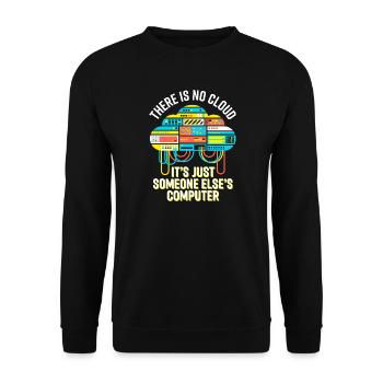 Cloud: It's Just Someone Else's Computer - Unisex Pullover - Schwarz - Vorne - Alina (178cm) & Michal (187cm)