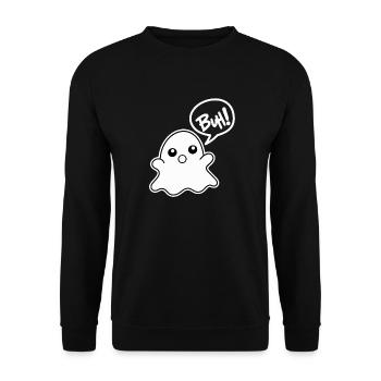Geist Buh! - Unisex Pullover - Schwarz - Vorne - Alina (178cm) & Michal (187cm)