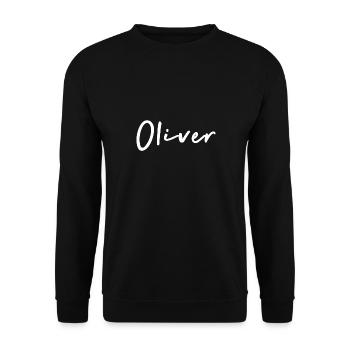 Oliver - Sweat-shirt Unisexe - noir - Devant - Alina (178cm) & Michal (187cm)