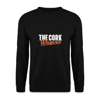 Cork Wine – Wine Lover Cork Collector Wine - Unisex Sweatshirt - black - Front - Alina (178cm) & Michal (187cm)
