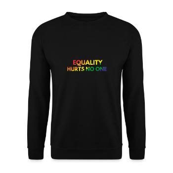 Equality Hurts No One in Rainbow Colors - Unisex Sweatshirt - black - Front - Alina (178cm) & Michal (187cm)